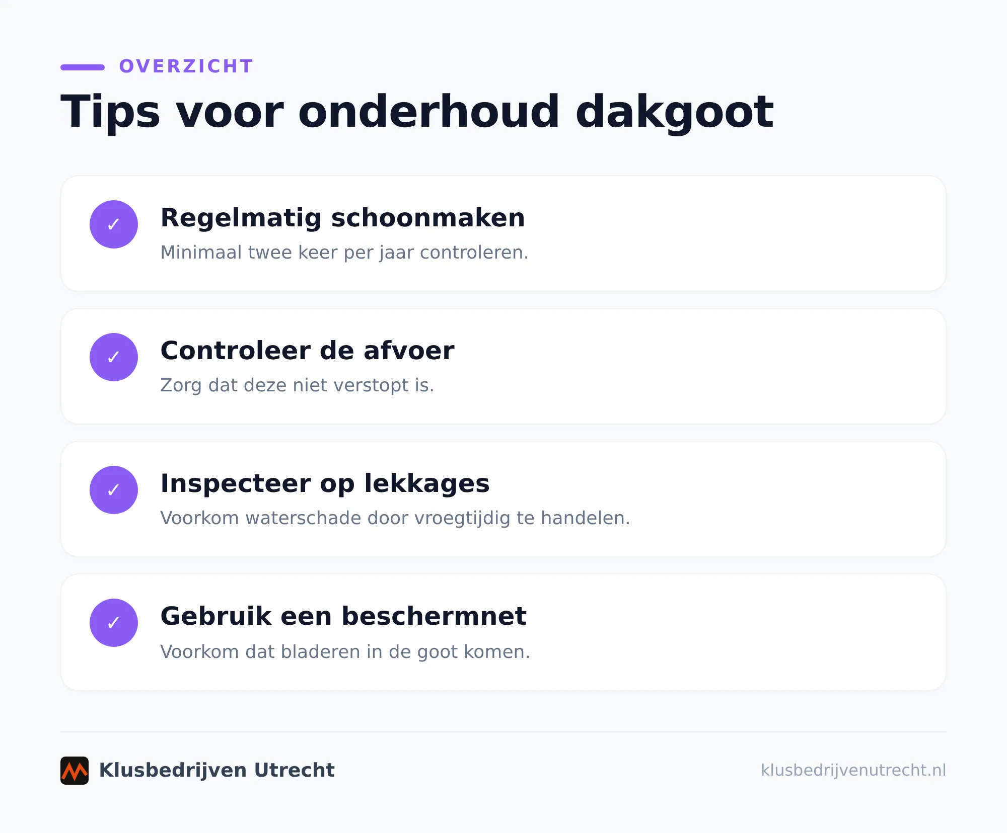 Wanneer moet je de dakgoot reinigen?